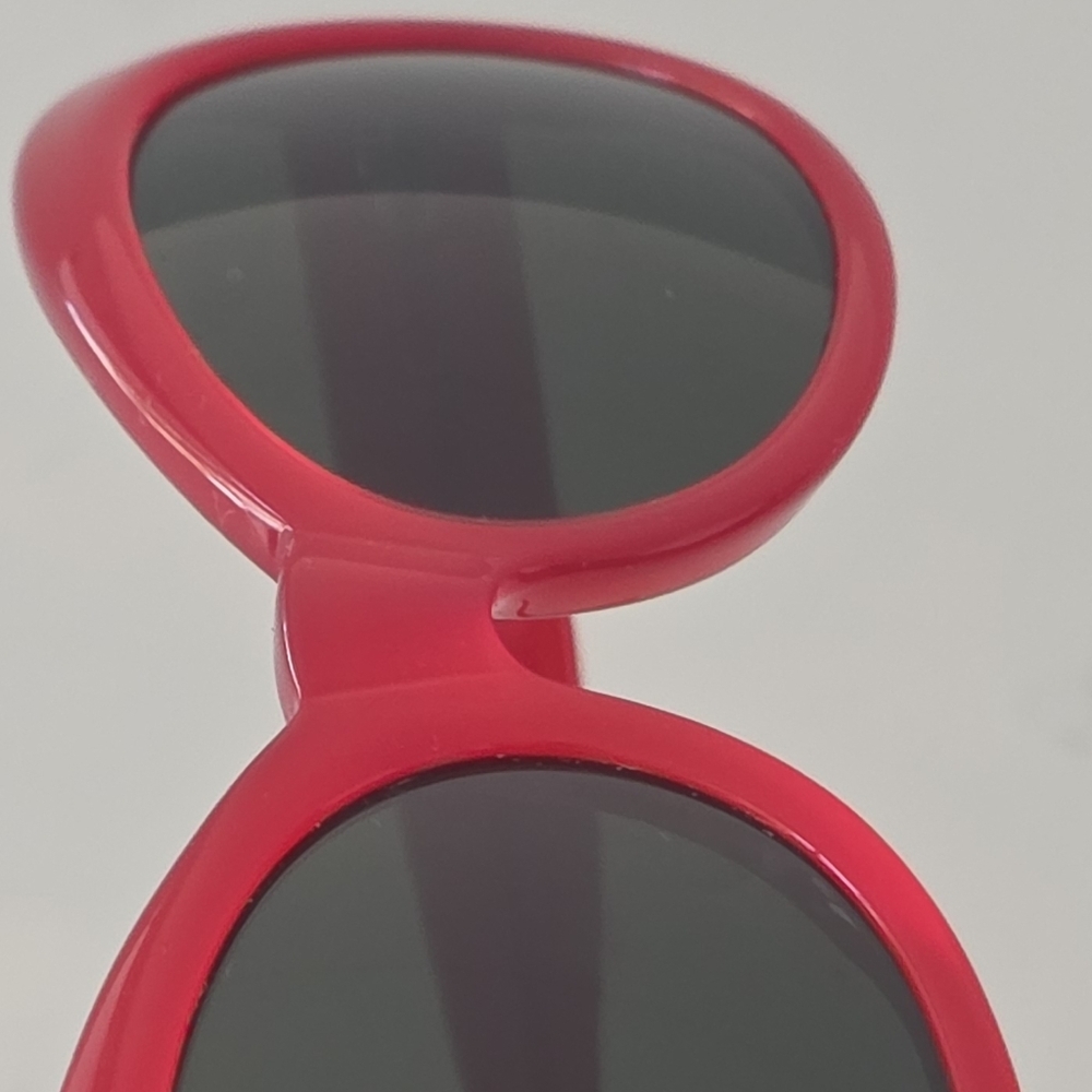 Rare Lafont Paris Lugano Red Oval Sunglasses Vintage French Designer Acetate - Picture 6 of 13